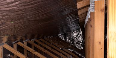 Completed attic insulation project
